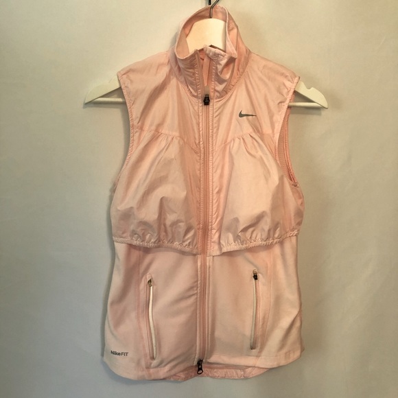 Nike Dri Fit Running Full Zip Vest - Pink - XS - Picture 1 of 8